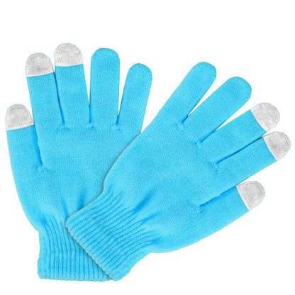 3 Color Options -- 1 Pair Unisex Winter Knit Gloves Touchscreen Outdoor Windproof Cycling Skiing Warm Gloves