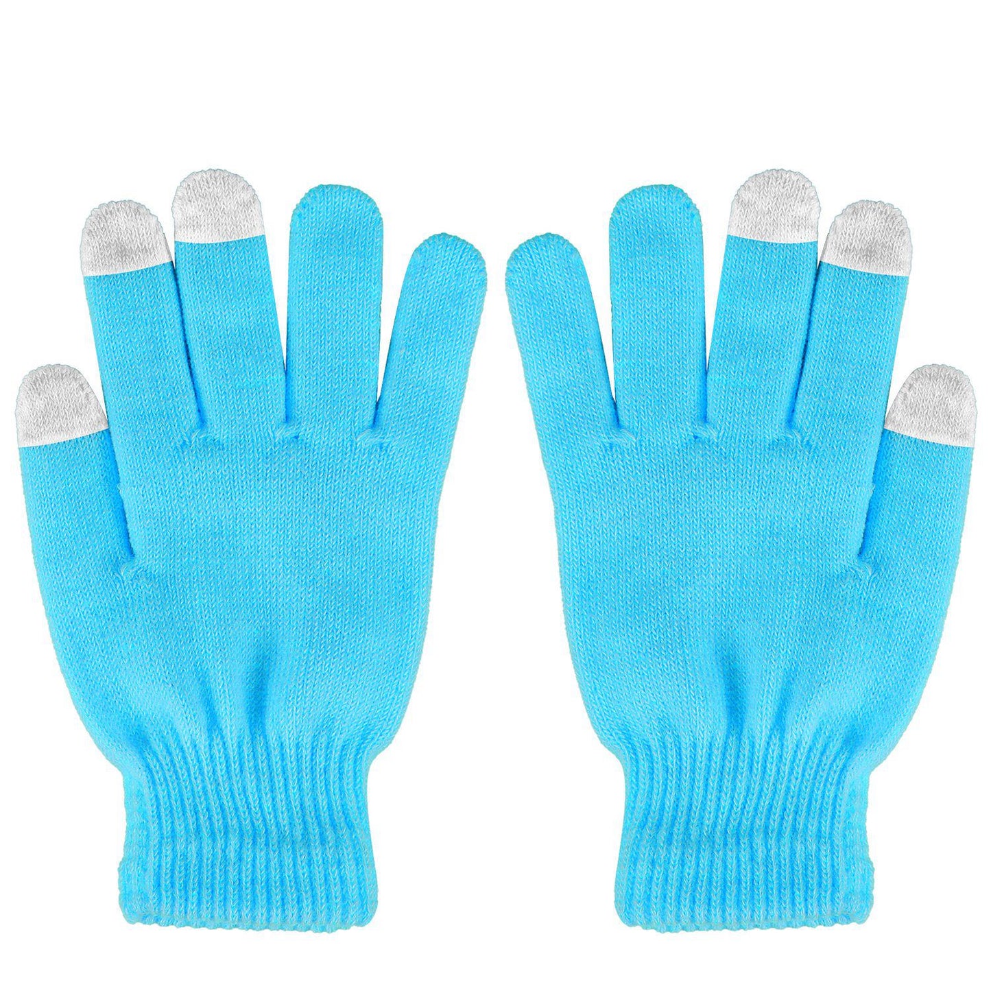 3 Color Options -- 1 Pair Unisex Winter Knit Gloves Touchscreen Outdoor Windproof Cycling Skiing Warm Gloves